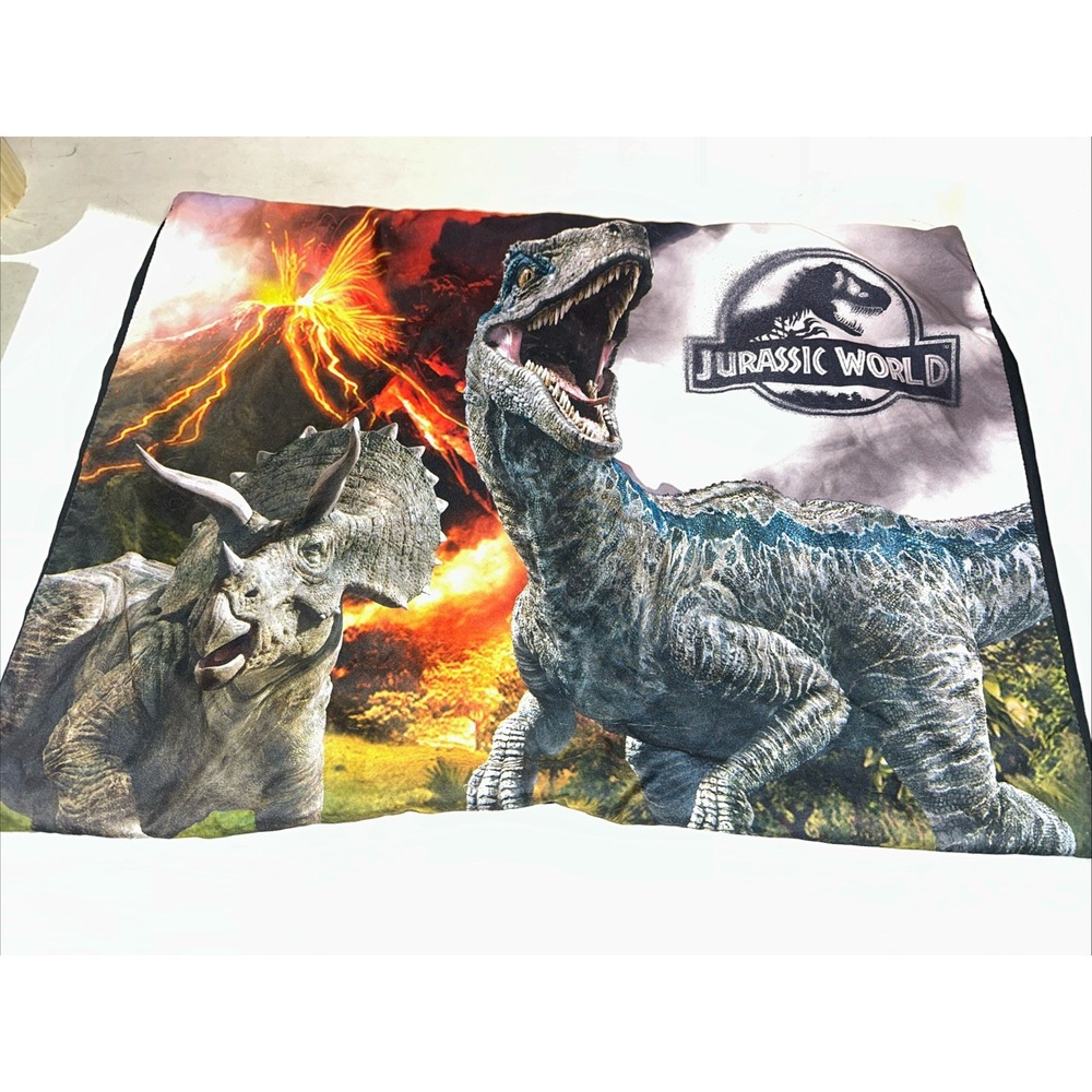 Jurassic World Dinosaur Pillowcase Standard Size 26x19 Raptor Blue Jurassic Park